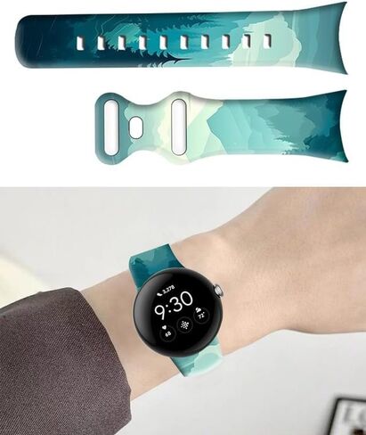 Compatible with Pixel Watch 2/1 Band for Women Men,Soft Silicone Waterproof Sport Replacement Strap for Pixel Watch 2 2023/ Pixel Watch 2022 Accessories in Saudi Arabia