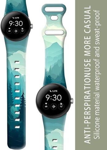 Compatible with Pixel Watch 2/1 Band for Women Men,Soft Silicone Waterproof Sport Replacement Strap for Pixel Watch 2 2023/ Pixel Watch 2022 Accessories in Saudi Arabia