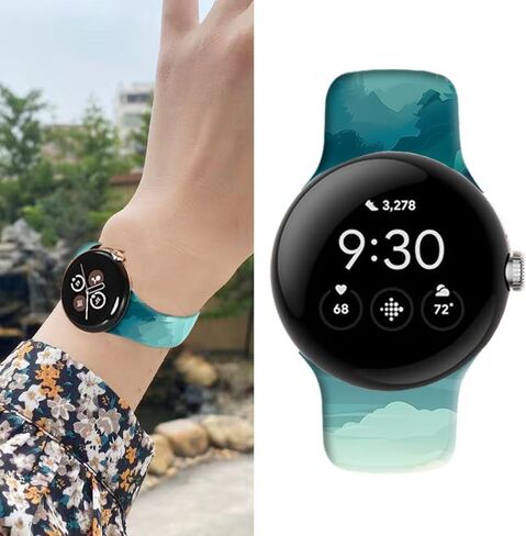 Compatible with Pixel Watch 2/1 Band for Women Men,Soft Silicone Waterproof Sport Replacement Strap for Pixel Watch 2 2023/ Pixel Watch 2022 Accessories in Saudi Arabia