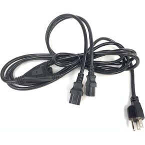 Omnihil Universal Standard Power Cord Splitter for Double Monitors and Other Dual Monitors