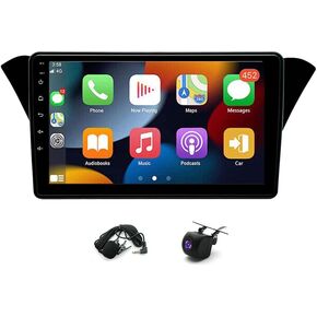 2+32G Android 13 Car Stereo Radio Compatible for Hyundai Genesis/Rohens Coupe 2012-2016 9" Wireless Carplay Screen Carplay Radio w/Carplay Android Auto WIFI GPS USB FM Radio AHD Camera Microphone