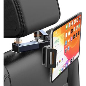 HOLD UP Tablet Holder for Car,ipad Car Holder Back Seat Fits for 5.5-11 Inch Screen Phone/Tablet/ipad Headrest Tablet Holder with 360°Rotating Adjustable Road Trip Essentials for Kid
