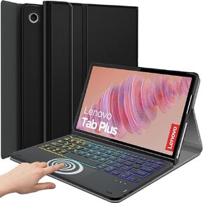 Backlit Touchpad Keyboard Case for Lenovo Tab Plus 11.5 Inch 2024 Release (TB351FU), 3-Zone Rainbow Backlit Wireless Keyboard with Slim Stand Cover Case for 11.5" Lenovo Tab Plus 2024
