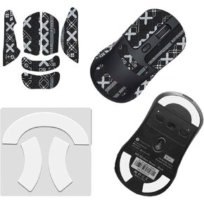 Mouse Grip Tape Full Coverage for Keychron M3（M3-A1） Wireless Mouse, Rounded Curved Edges Mouse Feet Skates,Self-Adhesive PreCut Sweat-Resistant Professional Mice Upgrade Kit(Black)