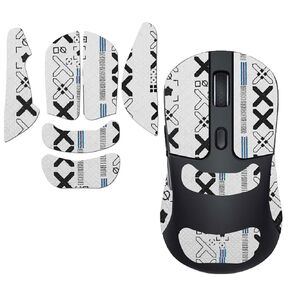 Mouse Grip Tape Full Coverage for Keychron M3（M3-A1） Wireless Mouse, Mouse Anti Slip Grip Tape,Self-Adhesive PreCut Sweat-Resistant Professional Mice Upgrade Kit(White)