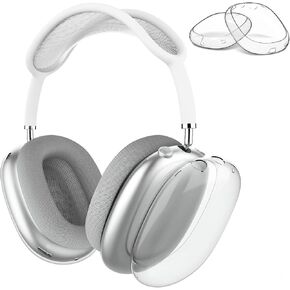 Case Cover for AirPods Max Headphones by MMOBIEL – Clear Soft TPU Ear Cups Case Cover – Anti-Scratch Protective Case Cover - Clear