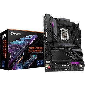 GIGABYTE Z890 AORUS Elite WIFI7 Motherboard - Supports Intel Core Ultra (Series 2) CPUs, 16+1+2 Phases VRM, up to 8800MHz DDR5 (OC), 1xPCIe 5.0 + 3xPCIe 4.0, Wi-Fi 7, 2.5GbE LAN, Thunderbolt 4