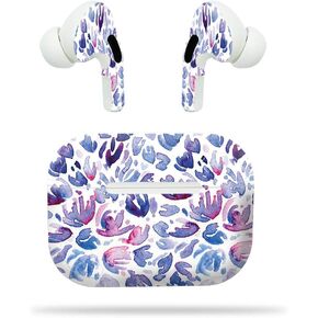 MightySkins Compatible with Apple Airpods Pro - Blue Petals | Protective, Durable, and Unique Vinyl Decal Wrap Cover | Easy to Apply, Remove, and Change Styles | Made In The USA (APAIPOPR-Blue Petals)