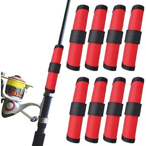 8 Pcs 6 Inch Bait Gloves Lure Wraps Fishing Lure Covers Fishing Bait Covers Fishing Lure Wrap Easily See Lure Hook Covers Lure Guard to Keep Fishermen Fishing Safe for Fishing Rod
