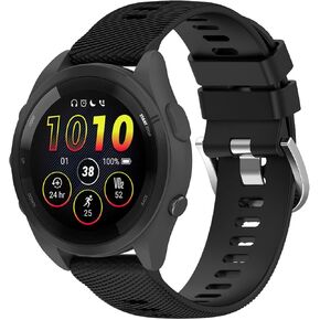 Compatible with Garmin Forerunner 165/165 Music Watch Strap, Monochrome Textured Strap, Crossgrain Replacement Strap for Garmin Forerunner 165/165 Music band