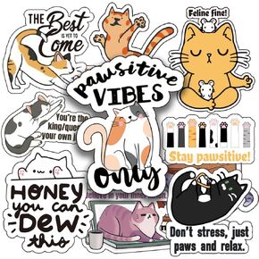 Motivational Cat Reward Stickers Pack - Funny Classroom Incentives for Kids | Cute Positive Stickers for Students
