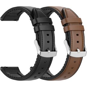 2 Pack Wrist Strap for Motorola Moto 360 3rd Gen 2020/Moto Watch 100/Moto Watch 70 Smart Watch Bands, Replacement Watch Band Compatible for Motorola Moto 360 3rd Gen 2020/Moto Watch 100/Moto Watch 70 Smartwatch Soft Silicone Leather Wristband