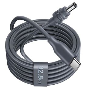 Starlink Mini USB-C to DC Power Cable, 10M/32.8FT Max 100W USB Type-C Input, Waterproof and Durable, Starlink Mini USB Cable Compatible with 65W+ PD Source