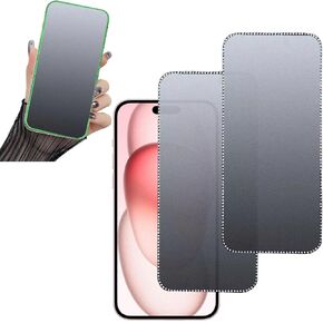 2PCS Glitter Matte Screen Protector suit for iPhone 16/iPhone 15/iPhone 14pro,Diamond Bling Shiny Shine on Night Sparkling Tempered Glass Suit for iPhone 16/iPhone 15/iPhone 14pro 6.1 Inch