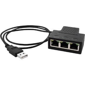 The Lord of the Tools RJ45 Network Splitter, 1 to 3 Ethernet Splitter Adapter 100Mbps High Speed LAN Interface for Cat5/6/7/8 for Computer Hub Router ADSL Digital TV