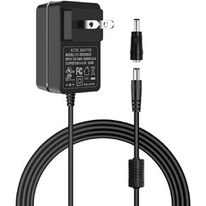 9V 2A AC Adapter Power Supply, DC Plug 5.5 x 2.1mm & 2.5mm for LED Strip Light CCTV Camera Router Modem Toys DVD IR Illuminator ADSL Cats DVR LED Rights Tablets Speakers Webcams Transformer