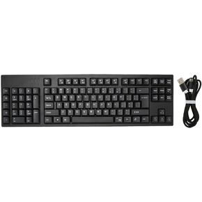 Ergonomic Left Handed Keyboard, 109 Keys Micro USB Wired Computer Keyboard with Number Pad, Compact Mechanical Keyboard for Office Business Accounting