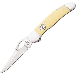 BEAR AND SON - MANUAL - 23/8 - Clip Point - 1095 Carbon Steel - Yellow Delrin - Lockback - C3150L