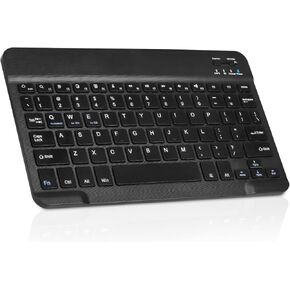 Ultra-Slim Bluetooth Rechargeable Keyboard for Google Pixel 6 Pro and All Bluetooth Enabled iPads, iPhones, Android Tablets, Smartphones, Windows pc - Onyx Black