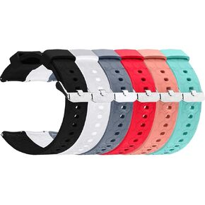 Bands Straps Intended for Amazfit Bip 5/Balance/GTR 4/GTR 3 Pro/GTR 3/GTR 2 22MM Width Band Strap Silicone Comfortable Flexible Sports Accessories Wristbands for Amazfit Bip 5/Balance Smartwatch (All 6Colors)