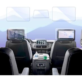3PCS 2024 2023 Tahoe Z71 Compatible with 2024 2023 2022 2021 Chevy Tahoe Navigation 10.2Inch & Dual 12.6Inch Rear-Seat TV Entertainment Screen Protector 2024 chevr olet Tahoe high country