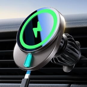 JOYROOM for Magsafe Car Mount Charger 15W Fast Charging, Car Mount Wireless Fast Charging, Magnetic Phone Mount Holder for Magsafe Charger Car Phone Holder Fits iPhone 15 14 13 12 Pro