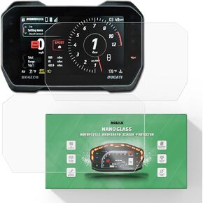Motorcycle Nano Glass Dashboard Screen Protector Kit for Ducati Multistrada V4S / V4 Pikes Peak 2021+ (2 x Anti Glare)
