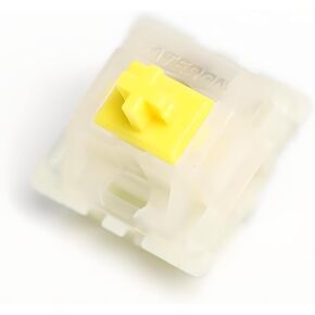 Gateron Milky Yellow Pro Switches 50gf Pre-Lubed 5 Pin Linear Keyboard Switches for MX Mechanical Keyboard (70 pcs)