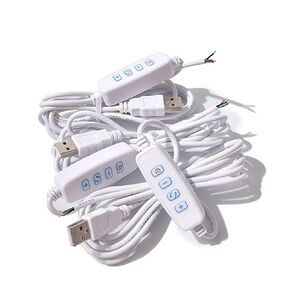1 Pcs White DC5V USB LED Dimmer Extension Cable with On/Off Switch Adapter LED Dimming Controller for LED Light Bulb Lamps USB-Port Power Cable for Led Light Bulb Lamps