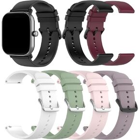 Bands Compatible for FITVII HM57 H56 Smart Watch Bands, Quick Release Soft Silicone Bands for FITVII HM57&H56 Smartwatch