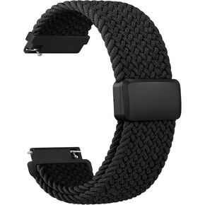 Braided Watch Bands, 20mm 22mm Quick Release Elastic Braided Magnetic Buckle Watch Strap for Women Men