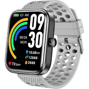 Compatible with TOZO S3 Smart Watch Bands, Silicone Replacement Wristbands Sport Strap with Metal Buckle Compatible with TOZO S3 1.83 Inches Smart Watch