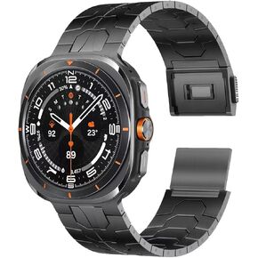 Magnetic Titanium Bands Compatible with Galaxy Watch 7 Ultra 47mm, No Gap Design Titanium Metal Strap Wristband Accessory for Samsung Galaxy Watch 7 Ultra 47mm