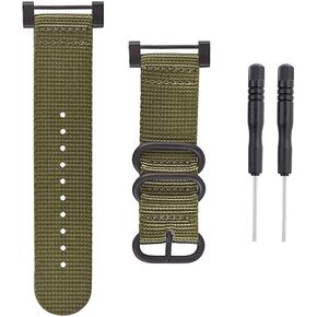 Watch Wrist Band Compatible with Suunto Core, Premium Woven Nylon Canvas Strap Replacement Kit, 24mm Sport Strap, Lugs Adapter, Threadlocker, Screw Tools