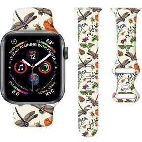 نطاقات الساعات الرياضية المتوافقة مع Apple Watch Band 38mm 40mm 41mm للنساء ، والمعصم القابل للاستبدال الناعم للسيليكون لسلسلة السلة الذكية لـ IWatch Series 7 6 5 4 3 2 1 SE (E)