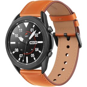 نطاقات Vancle لـ Samsung Galaxy Watch 3 45 ملم ، متوافقة مع Samsung Watch 3 فرق 45 مم ، عرض 22 مم أحزمة جلدية سريعة الحجم للجنسين in Kuwait