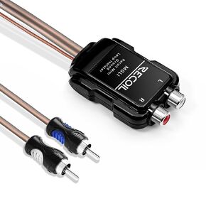 RECOIL MGLI 2-Channel RCA Stereo Ground Loop Noise Isolator Designed for Audio Signals Eliminate Noise Car Amplifier