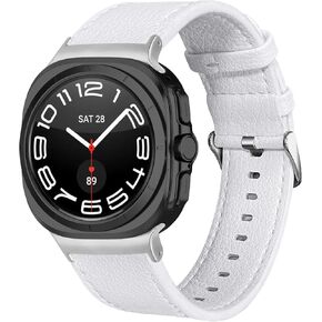 Leather Bands Compatible for Samsung Galaxy Watch Ultra 47mm Watch Bands, Replacement Wristbands Bands for Galaxy Watch Ultra 47mm Smartwatch