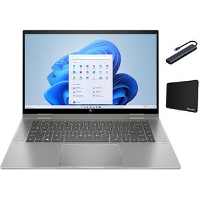 HP Envy x360 15.6 inch FHD Touch 2-in-1 Laptop, Intel Core i5-1335U Processor, 32GB RAM, 2TB SSD, Mineral Silver, Windows 11 Home with Accessories