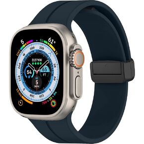 For Apple Watch Band 41mm 40mm 38mm Women Men, iWatch Bands Silicone Magnetic Bracelet Wristband Sport Band for Apple Watch Series 9 8 7 Series SE 2nd Generation SE 6 5 4 3 2 1 Strap