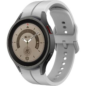 𝐊𝐢𝐭𝐰𝐚𝐲 Bands Compatible for Samsung Galaxy Watch 5 Pro 45mm/Galaxy Watch 7 6 5 40mm 44mm Band, No Gap Silicone Replacment Strap with Colorful Buckle