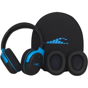 H2O Audio RIPT Ultra Over-The-Ear Sport Headphones – 100% Sweatproof with Active Noise Cancellation, 50H Battery, Interchangeable Washable Cushions, Bluetooth, Mic, and Travel Case