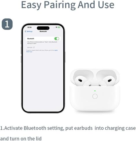 for AirPods Pro Charging Case (Lightning Port), Wireless Charging Case for AirPods Pro 1st & 2nd Generation, AirPod Pro Charging Case Replacement with Lightning Charging Port, No Earbuds (Lightning01) in Saudi Arabia