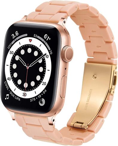 Band Compatible with iWatch 38mm 42mm 40mm 44mm 41mm 45mm 49mm, Colorful Resin Replacement Strap for Apple Watch Series 9/8 / 7/6 / 5/4 / 3 / SE/Ultra Women Men in Saudi Arabia
