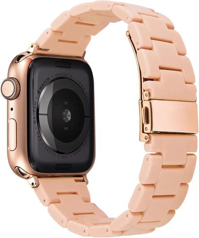 Band Compatible with iWatch 38mm 42mm 40mm 44mm 41mm 45mm 49mm, Colorful Resin Replacement Strap for Apple Watch Series 9/8 / 7/6 / 5/4 / 3 / SE/Ultra Women Men in Saudi Arabia