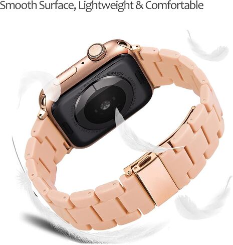 Band Compatible with iWatch 38mm 42mm 40mm 44mm 41mm 45mm 49mm, Colorful Resin Replacement Strap for Apple Watch Series 9/8 / 7/6 / 5/4 / 3 / SE/Ultra Women Men in Saudi Arabia
