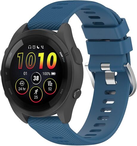 متوافق مع Garmin Forerunner 165/165 حزام مراقبة الموسيقى ، حزام أحادي اللون ، حزام استبدال Garmin Forerunner 165/165 فرقة الموسيقى in Kuwait