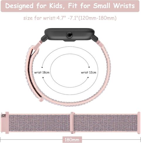 نايلون فرق لمشاهدة Gizmo 3 Adventure 3 2 1/Gabb Watch 3e 3 2 1/Syncup Watch/Cosmo Jrtrack Watch/Garmin Bounce Watch Band ، 20mm Sport Sport Hook & Loop Watch Band in Kuwait