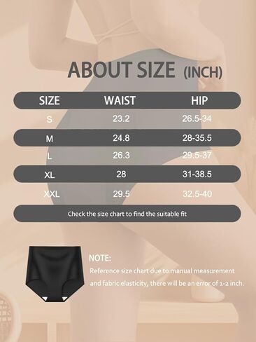 Women's High Waisted Underwear Tummy Control Cotton Panties Full Coverage Postpartum Briefs 4 Pack in Saudi Arabia
