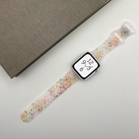 Silicone Watchband Compatible with Apple Watch Band 49mm 45mm 44mm 42mm 41mm 40mm 38mm, Breathable Sport Wristband Soft Watch Strap for iWatch Series 9, Ultra 2, Ultra 8 7 6 5 4 3 2 1 SE for Women Man in Saudi Arabia